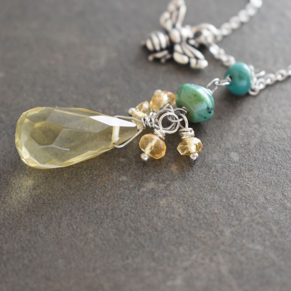 Bumble Bee Drop Necklace (1)