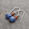 Carnelian & Lapis Earrings (1) Carnelian & Lapis Earrings (1)
