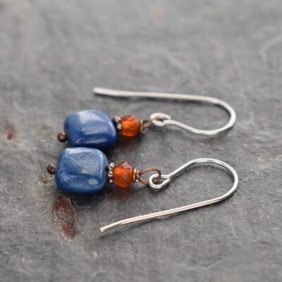 Carnelian & Lapis Earrings (2) Carnelian & Lapis Earrings (2)