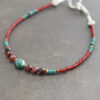 Dainty Garnet, Turquoise Bracelet (1) Dainty Garnet, Turquoise Bracelet (1)
