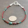 Dainty Garnet, Turquoise Bracelet (4) Dainty Garnet, Turquoise Bracelet (4)