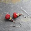 Garnet, Turquoise and Red Quartz earrings Garnet, Turquoise and Red Quartz earrings