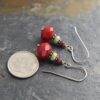 Garnet, Turquoise and Red Quartz earrings (2) Garnet, Turquoise and Red Quartz earrings (2)