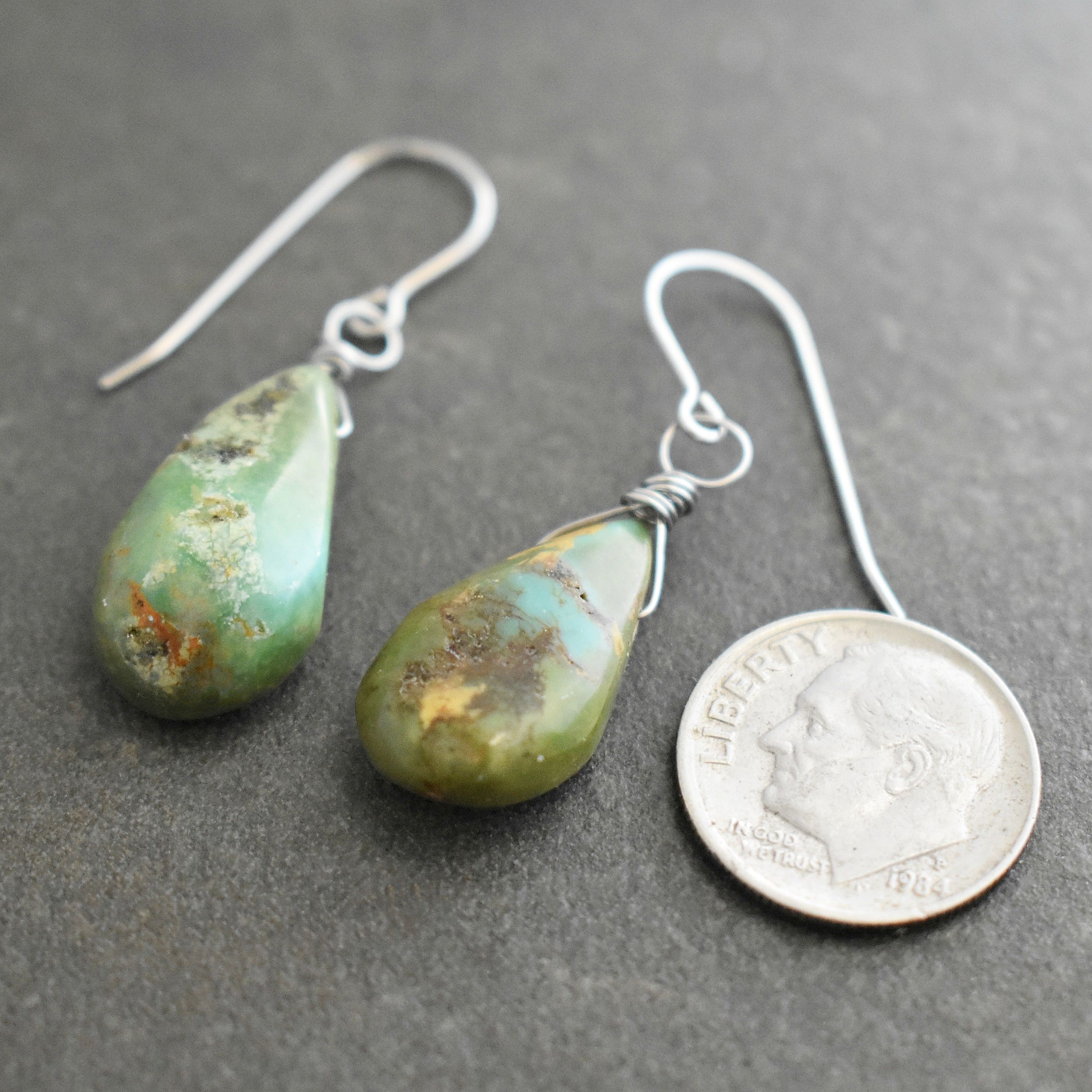 Natural turquoise drop earrings (5)