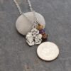 Pansy flower necklace with Andalusite (3)
