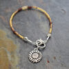 Sunflower Bracelet with hessonite garnet (2)