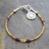 Sunflower bracletet citrine garnet (2)