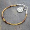 Sunflower bracletet citrine garnet (3)