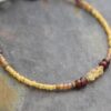 Sunflower bracletet citrine garnet (4)