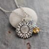 Sunflower necklace with Citirne