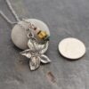 Tiger lily necklace with turquoise (2)