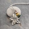 Tiger lily necklace with turquoise (3)
