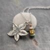 Tiger lily necklace with turquoise (4)