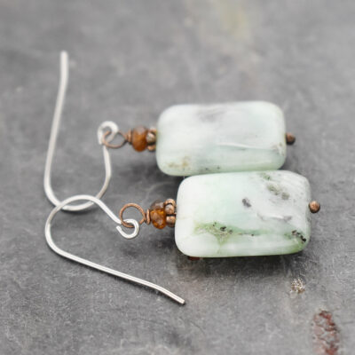 Tourmaline & Chrysoprase earrings (1)