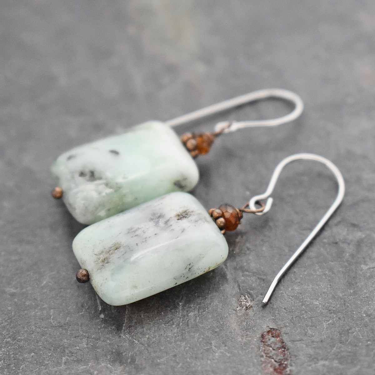 Tourmaline & Chrysoprase earrings (2)