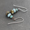 Turquoise, Amazonite, Rainforest Jasper Earrings (3) Turquoise, Amazonite, Rainforest Jasper Earrings (3)