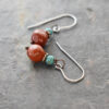 Turquoise & Red jasper earrings (3)