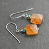 Turquoise, carnelian box earrings (2)_result Turquoise, carnelian box earrings (2)_result