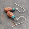 Turquoise & sunstone earrings (3)