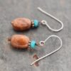 Turquoise & sunstone earrings (4)