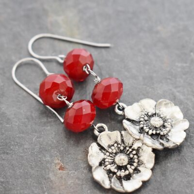 red poppy earrings (2) red poppy earrings (2)