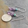Turquoise & Lavender Amethyst Earrings (1)