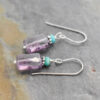 Turquoise & Lavender Amethyst Earrings (2)