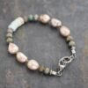 Beaded Pearl, Chrsoyrase, Blue Opla Bracelet (1)