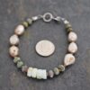 Beaded Pearl, Chrsoyrase, Blue Opla Bracelet (2)