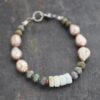 Beaded Pearl, Chrsoyrase, Blue Opla Bracelet (3)