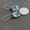 Garnet & Abalone Shall Square Earrings Garnet & Abalone Shall Square Earrings
