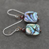 Garnet & Abalone Shall Square Earrings Garnet & Abalone Shall Square Earrings