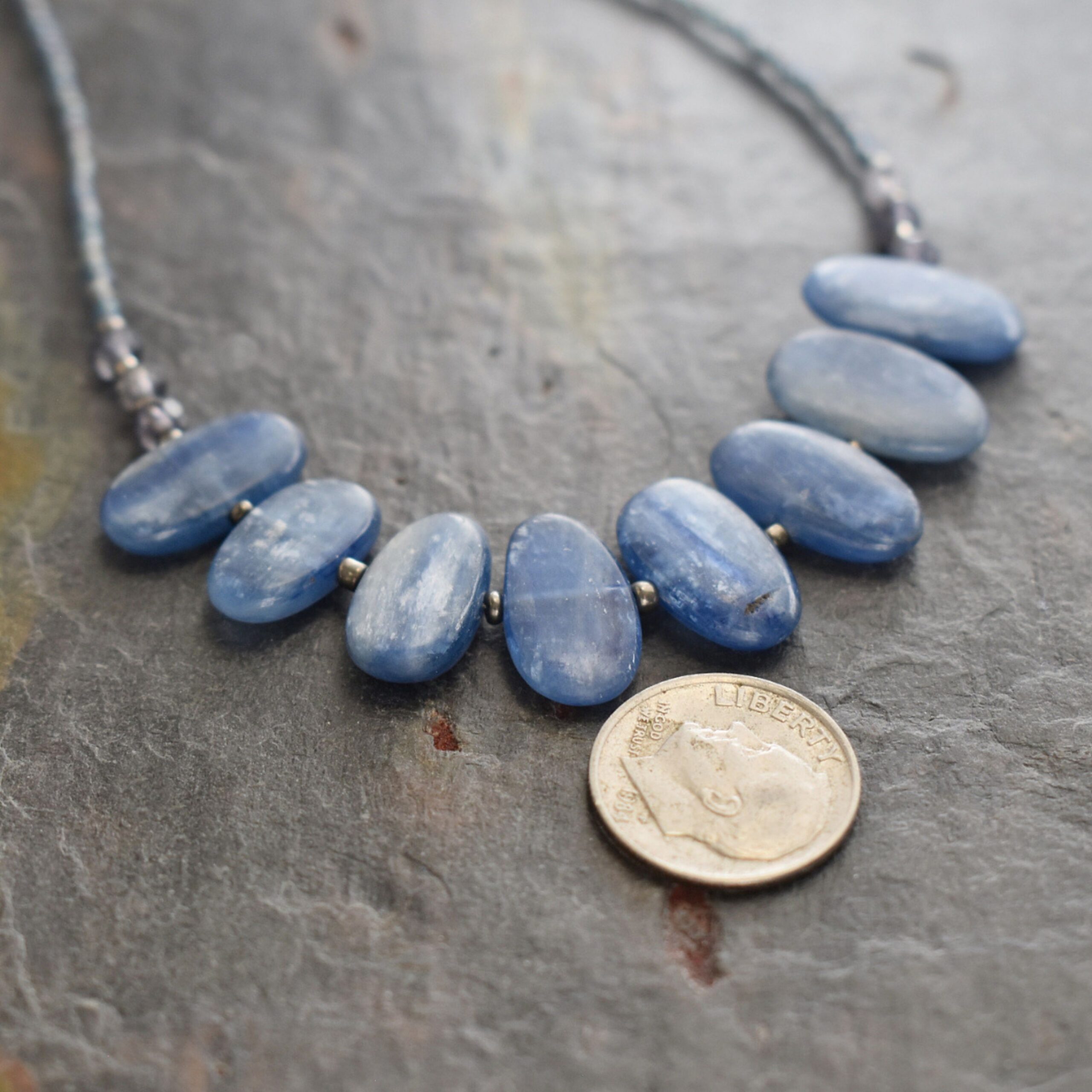 Kyanite Pebble Necklace (3)