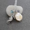 Peach Coin Pearl Seahorse Necklace (3)