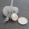 Peach Coin Pearl Seahorse Necklace (4)