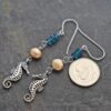 Seahorse pearl topaz earrings (2) Seahorse pearl topaz earrings (2)