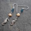 Seahorse pearl topaz earrings (3) Seahorse pearl topaz earrings (3)