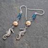 Seahorse pearl topaz earrings (4) Seahorse pearl topaz earrings (4)