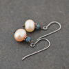 Teal jade, peach pearl earrings (1)_result Teal jade, peach pearl earrings (1)_result
