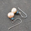 Teal jade, peach pearl earrings (2)_result Teal jade, peach pearl earrings (2)_result