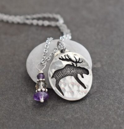 Danity Moose necklace Amethyst (1) Danity Moose necklace Amethyst (1)