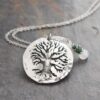 Oak tree with turquoise and moonstone necklace (4)