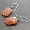 Turquoise & Fire Agate Earrings Turquoise & Fire Agate Earrings