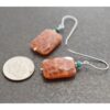Turquoise & Fire Agate Earrings Turquoise & Fire Agate Earrings