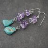 Amethyst Turquoise Drop Earrings Amethyst Turquoise Drop Earrings
