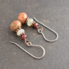 Garnet, Jade and Autumn jasper gemstone earrings Garnet, Jade and Autumn jasper gemstone earrings
