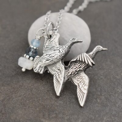 Flying ducks necklace
