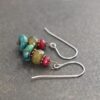 Ruby, labradorite, turquoise Earrings