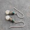 Turquoise, Smoky Quartz, Chalcedony earrings Turquoise, Smoky Quartz, Chalcedony earrings