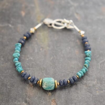 Navy Jade Turquoise Bracelet (6)